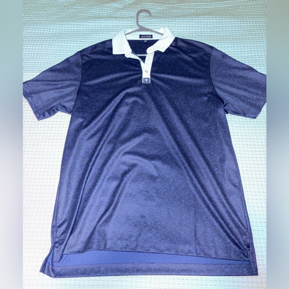Men's Bad Birdie The Deeps Navy Blue Polo Shirt